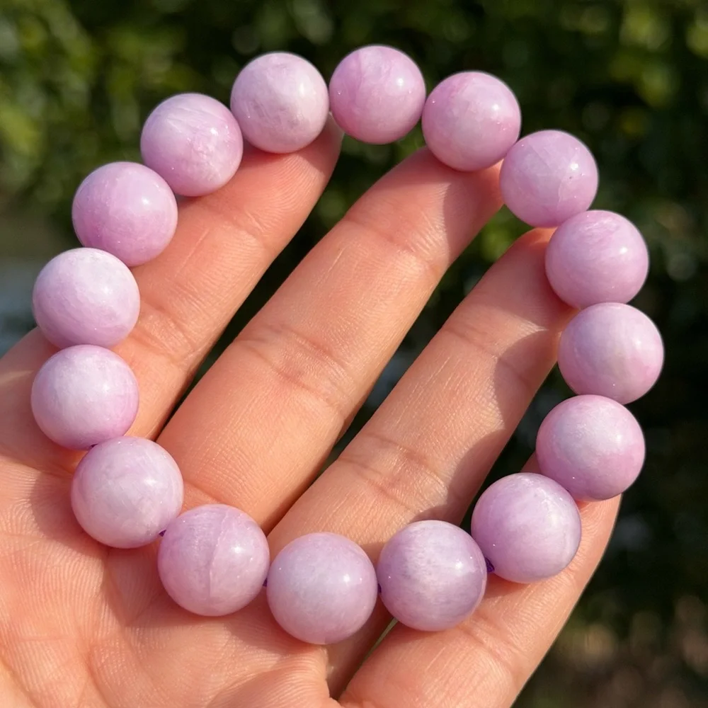 13mm stretchable purple Kunzite‎ bracelet 1170